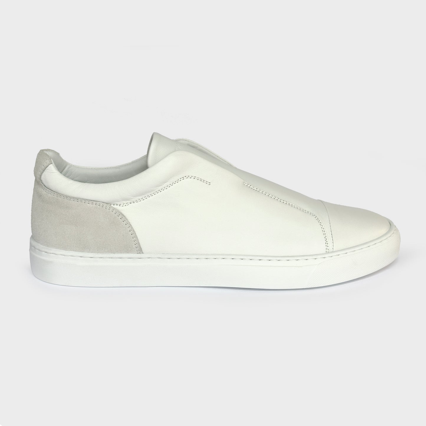 Aaron Suede/Nappa Grey-White
