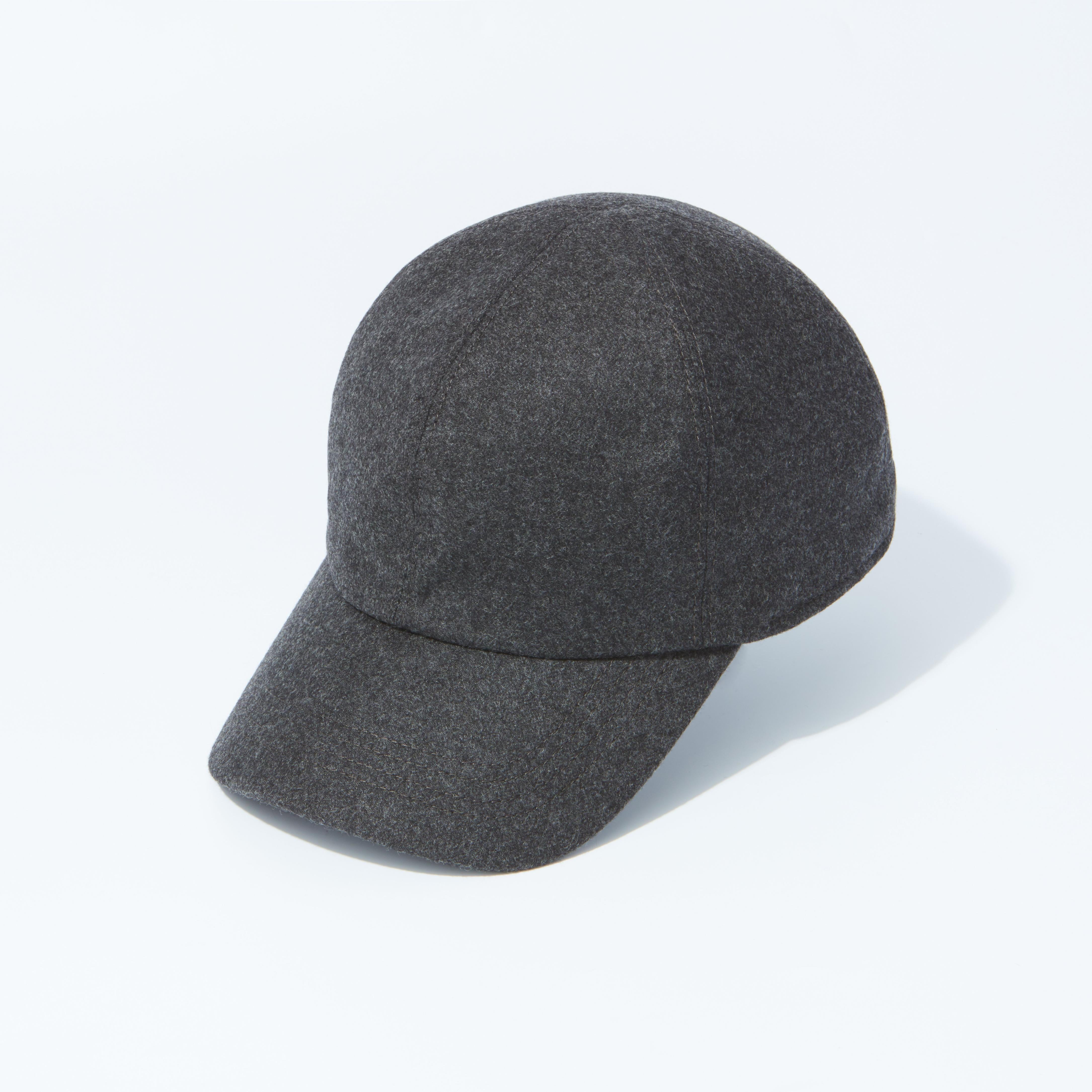 Baseball Cap Wool Cashmere Grey