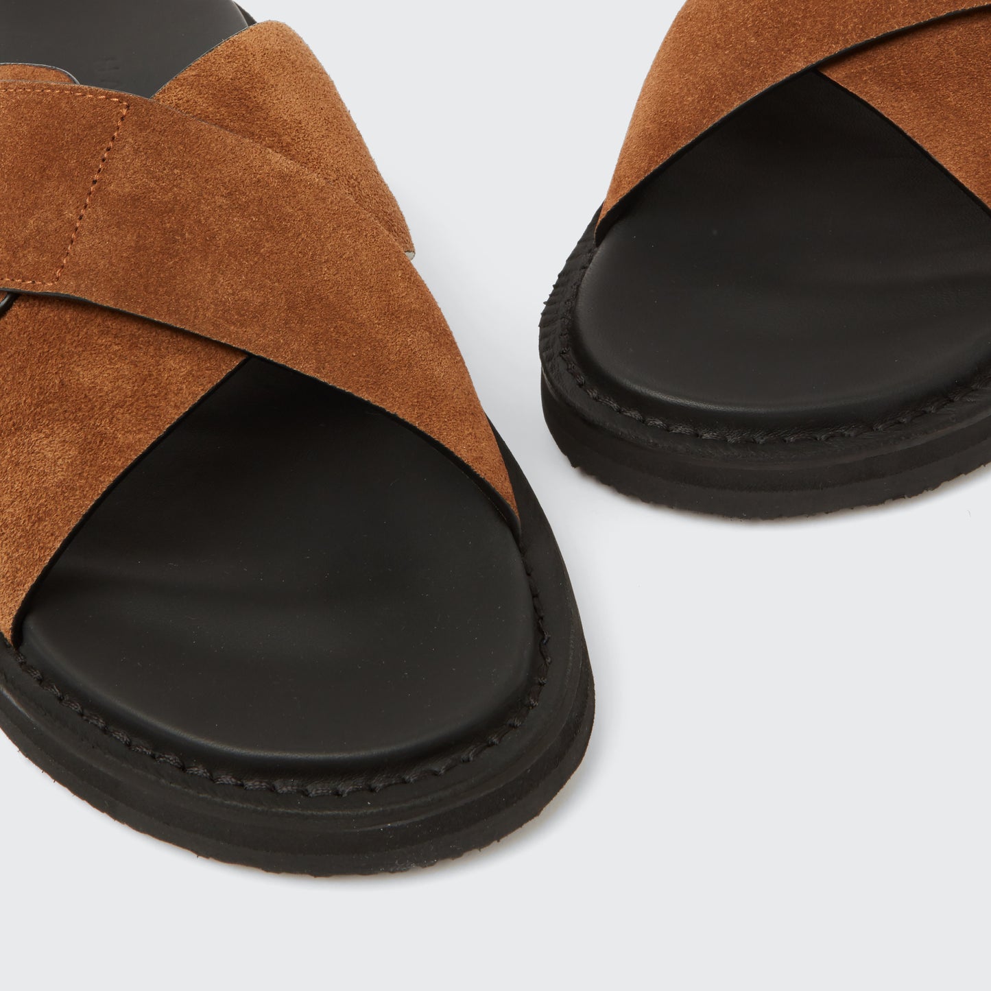Promenade Cross Full-Grain Suede Tobacco