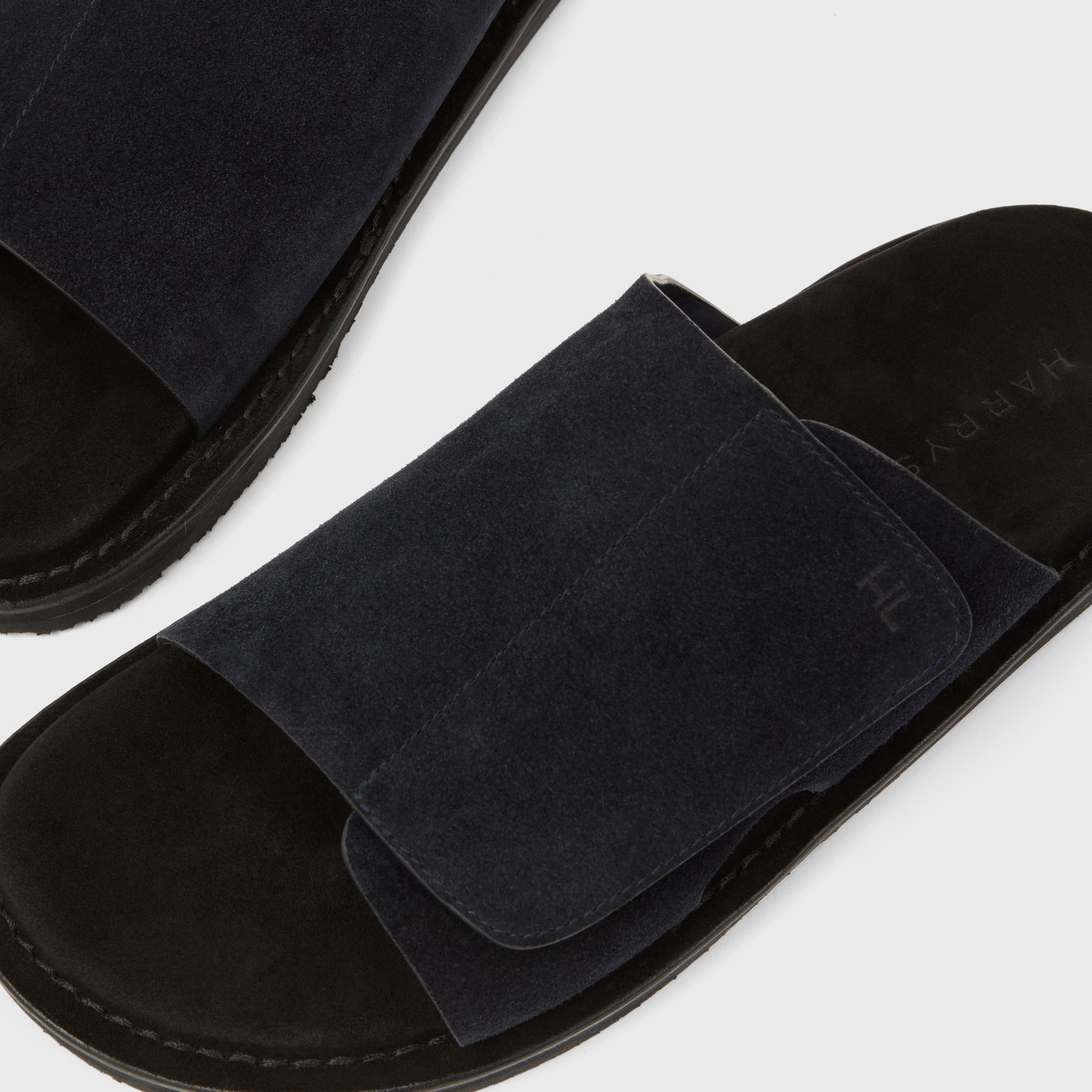 Promenade One Strap Full-Grain Suede Midnight