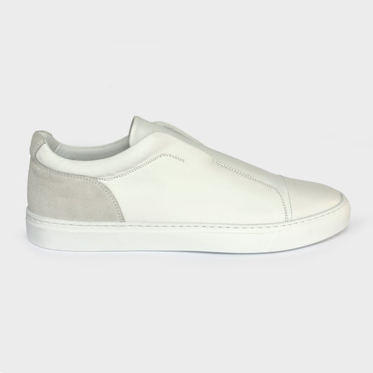 Aaron Suede/Nappa Grey-White