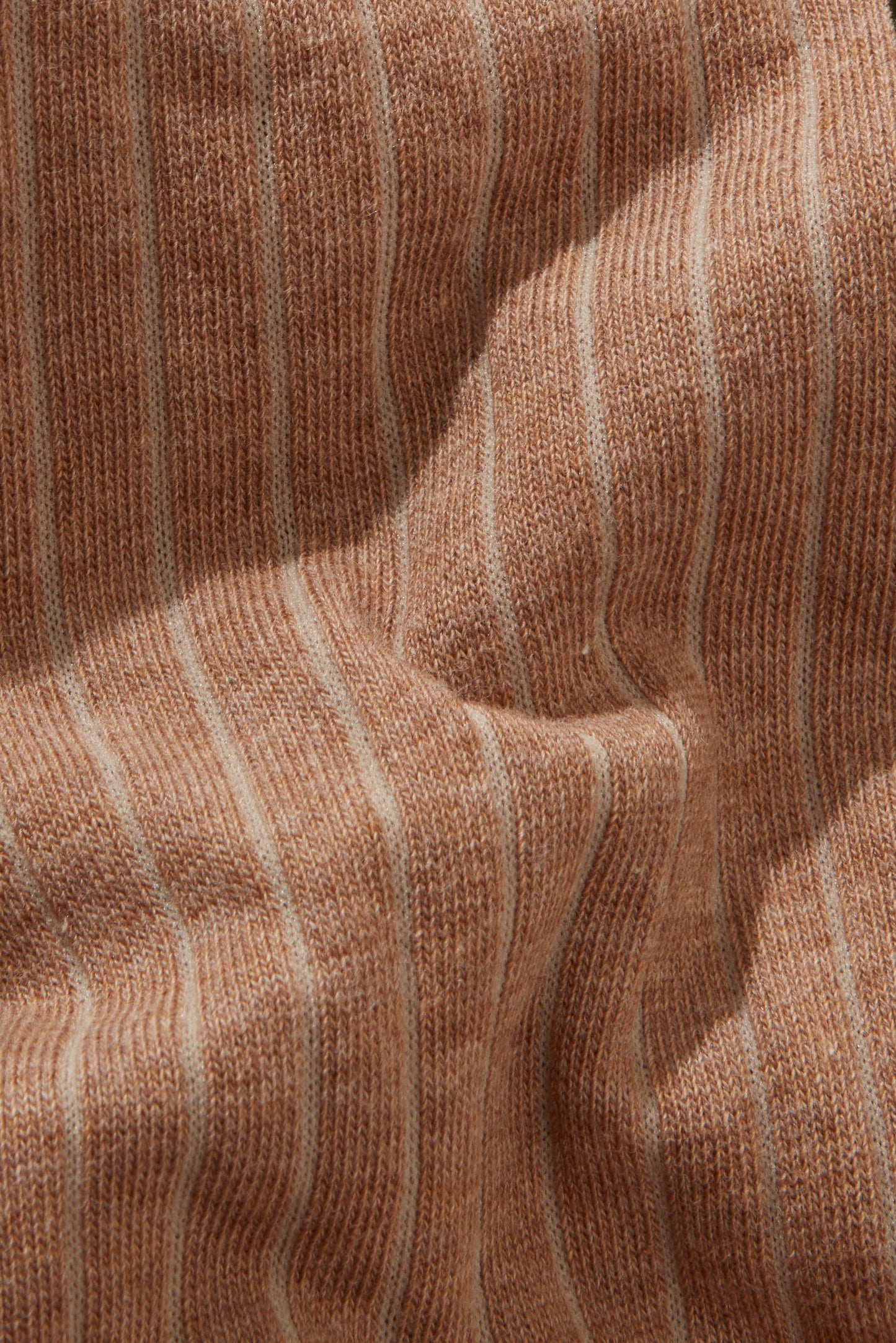 Ribbed Sock Cotton Light Brown