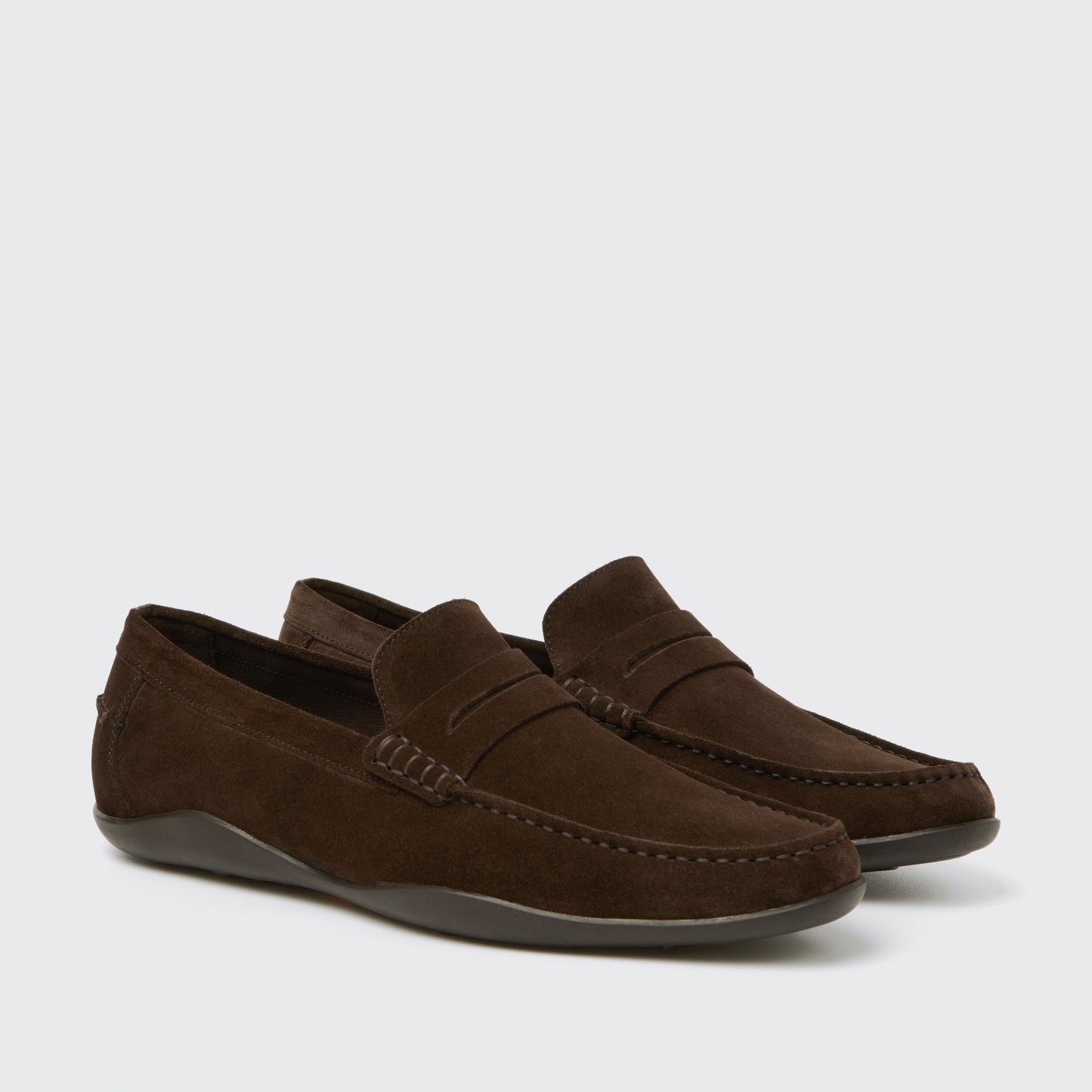 Basel G Full-Grain Suede Dark Brown