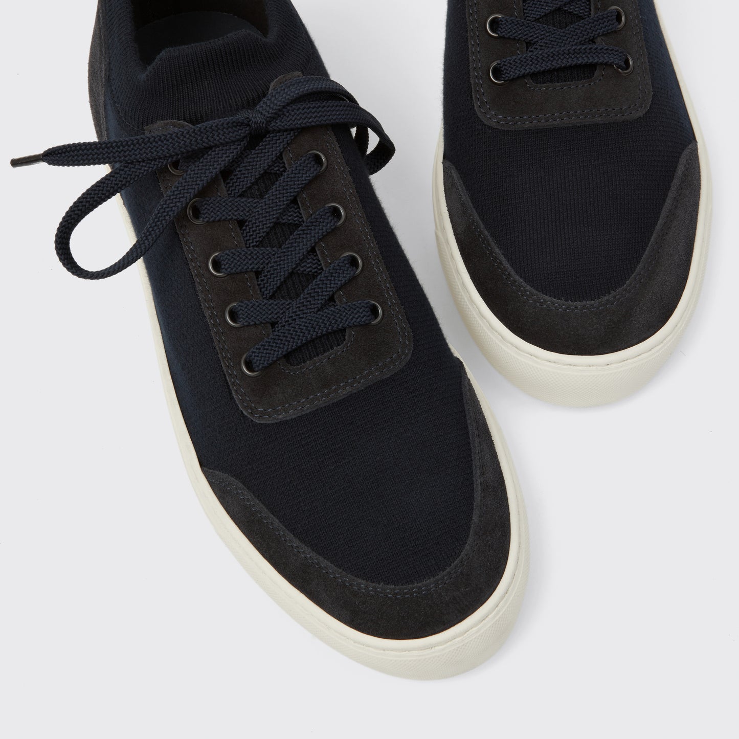 Mack Suede/Cotton Knit Navy