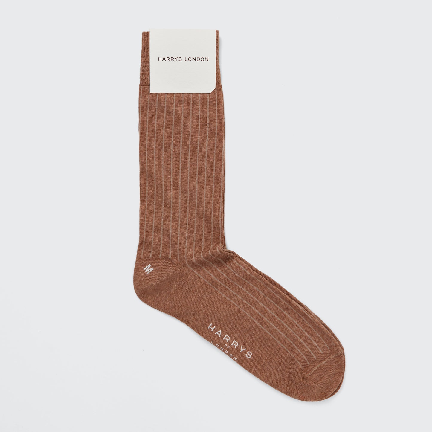 Ribbed Sock Cotton Light Brown