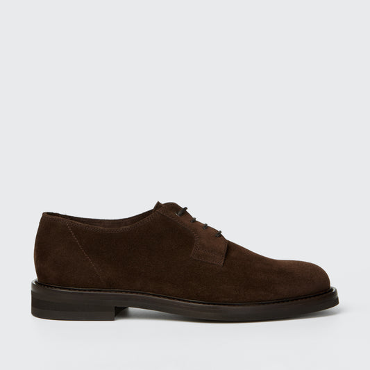 Shore Full-Grain Suede Dark Brown