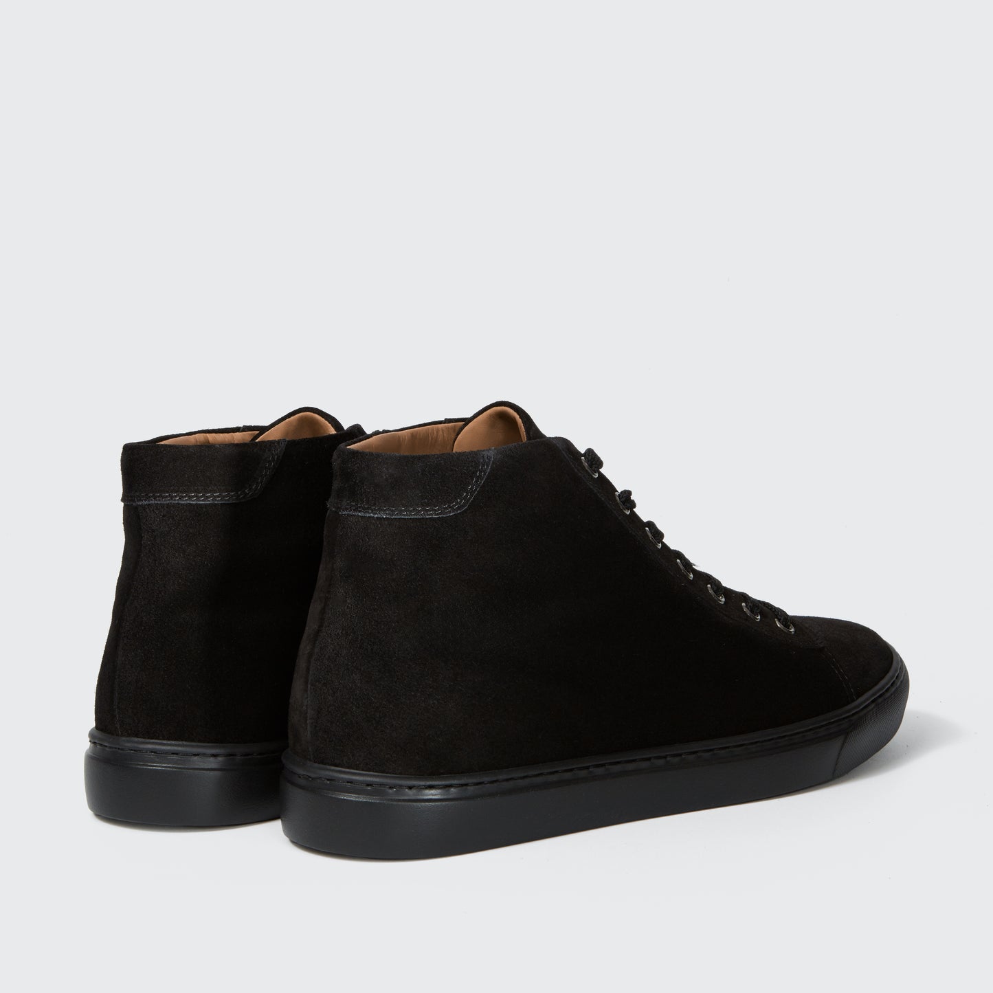 Thomas P High Velvet Suede Black