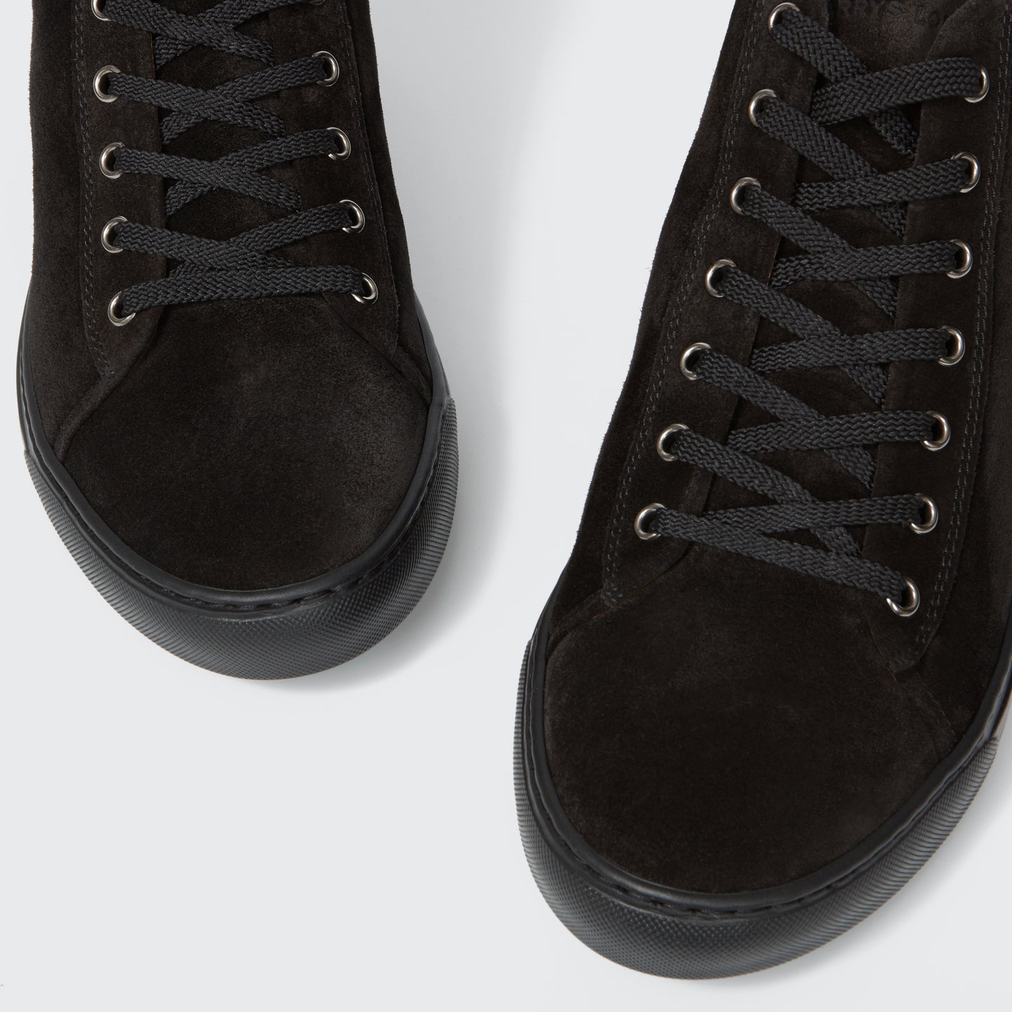 Thomas P High Velvet Suede Black