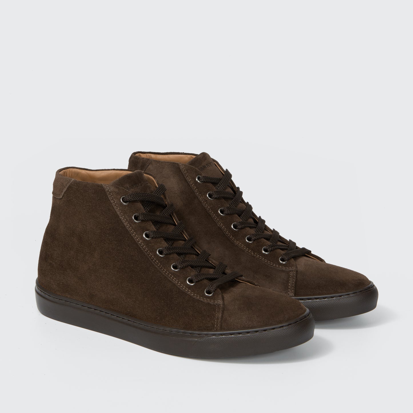 Thomas P High Velvet Suede Dark Brown