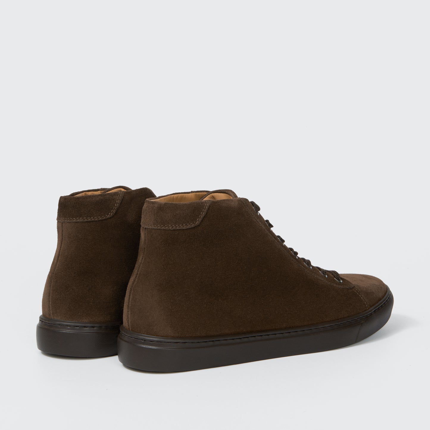 Thomas P High Velvet Suede Dark Brown