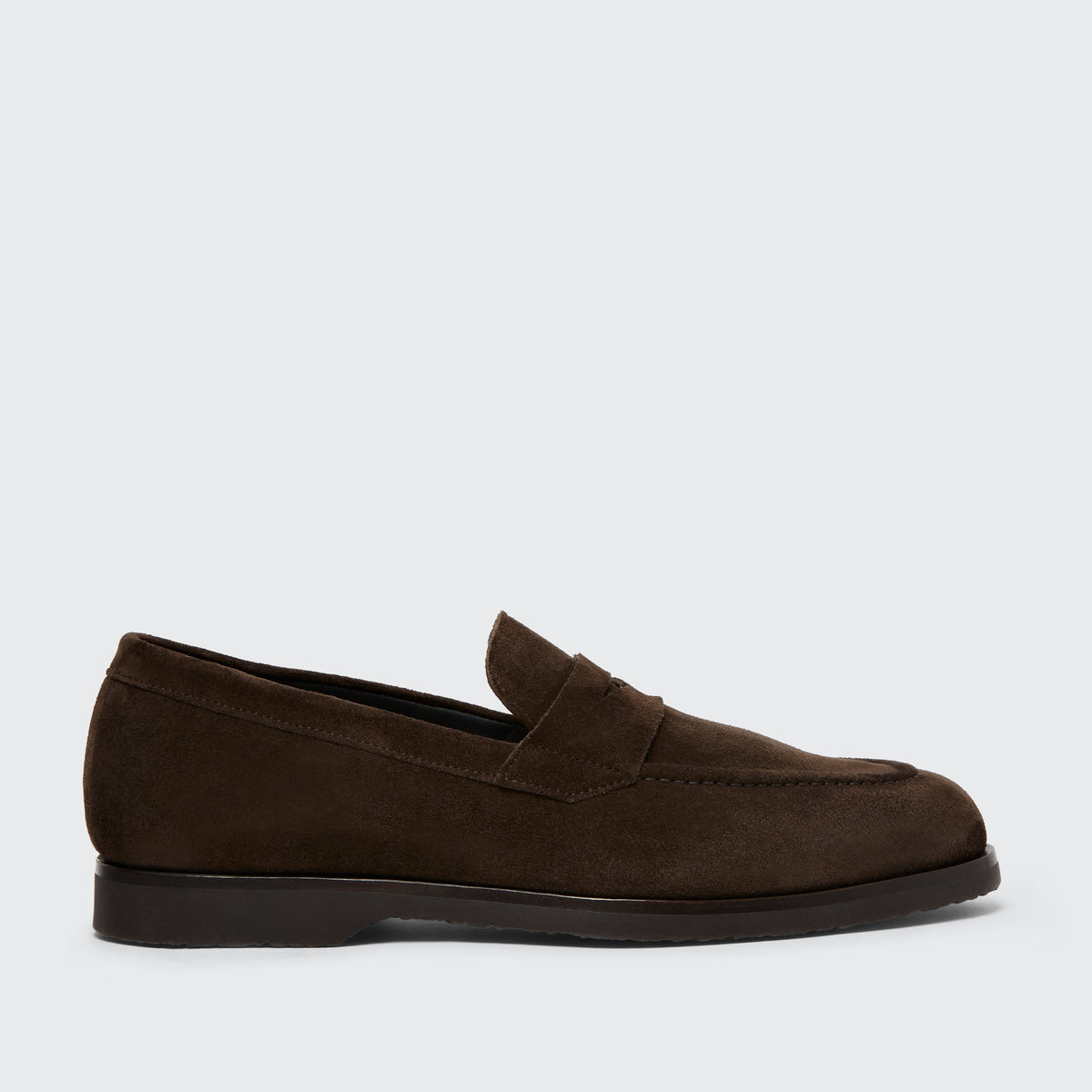 Harrys of London Mens Brown Suede Loafers Vibram Sole Slip On Made in Italy Tweed Suede Ebony – Harrys London main image 3