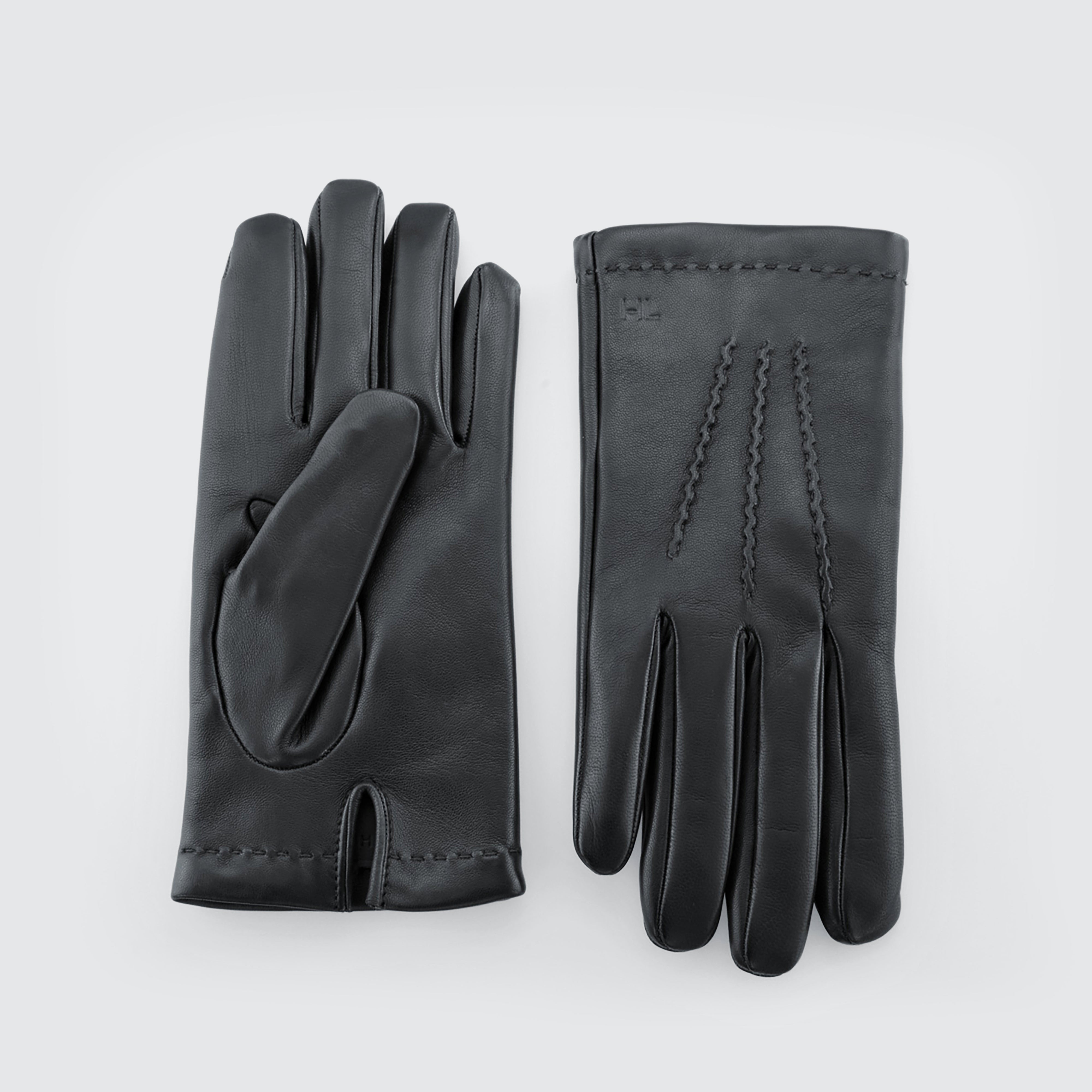 Men Leather Gloves Nappa Black