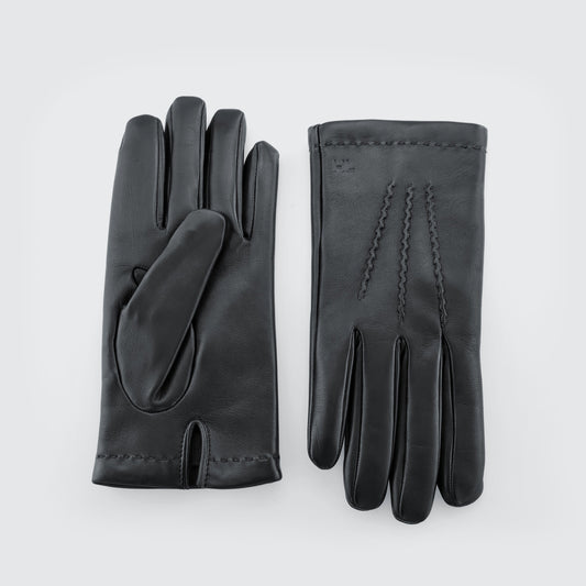 Men Leather Gloves Nappa Black