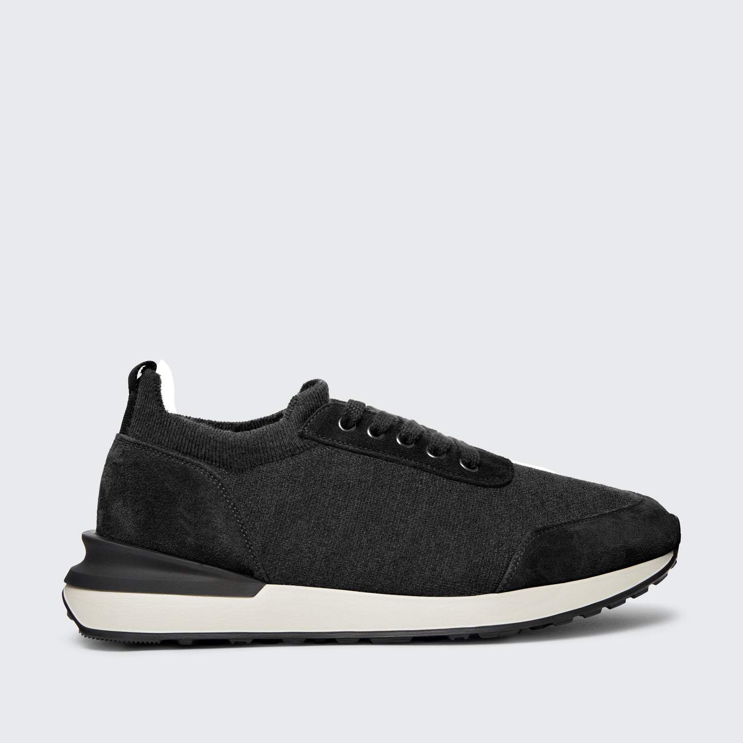 Mallory Knit Wool/Suede Charcoal