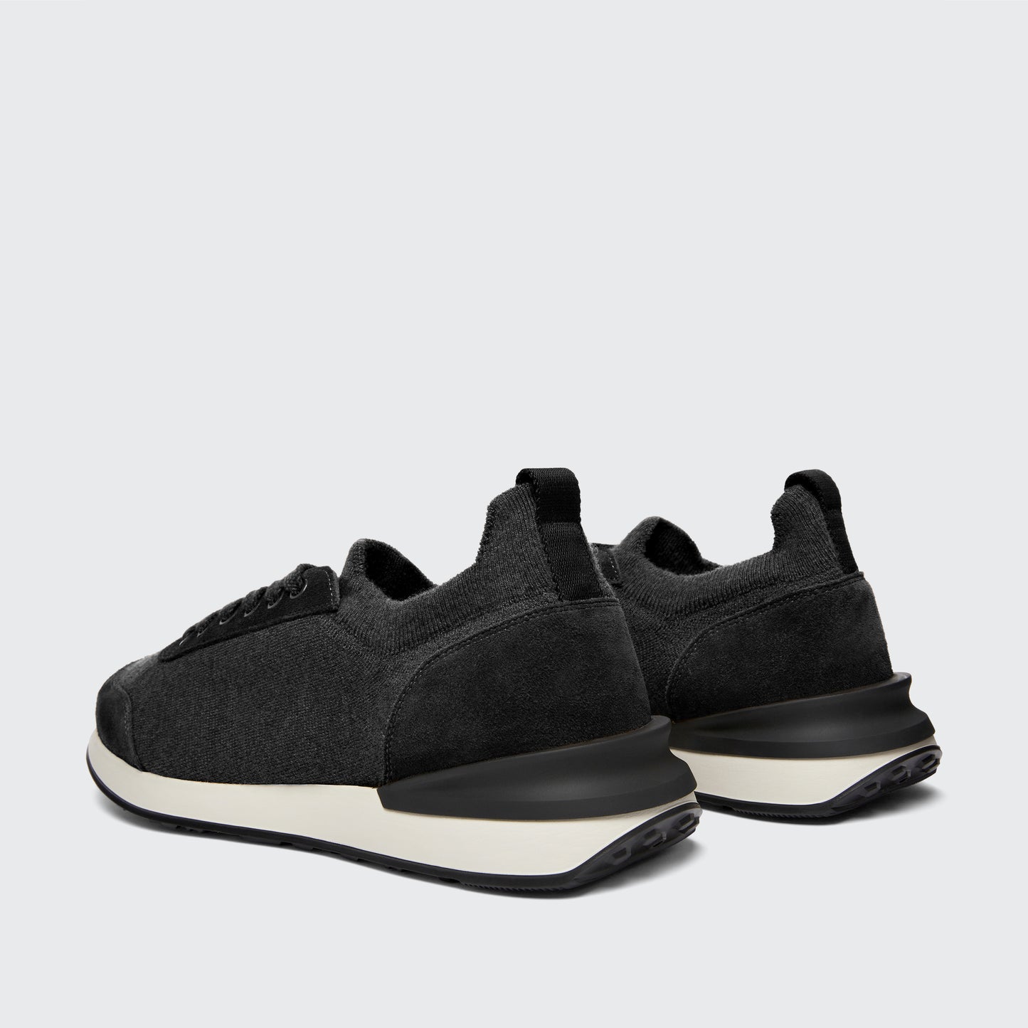 Mallory Knit Wool/Suede Charcoal