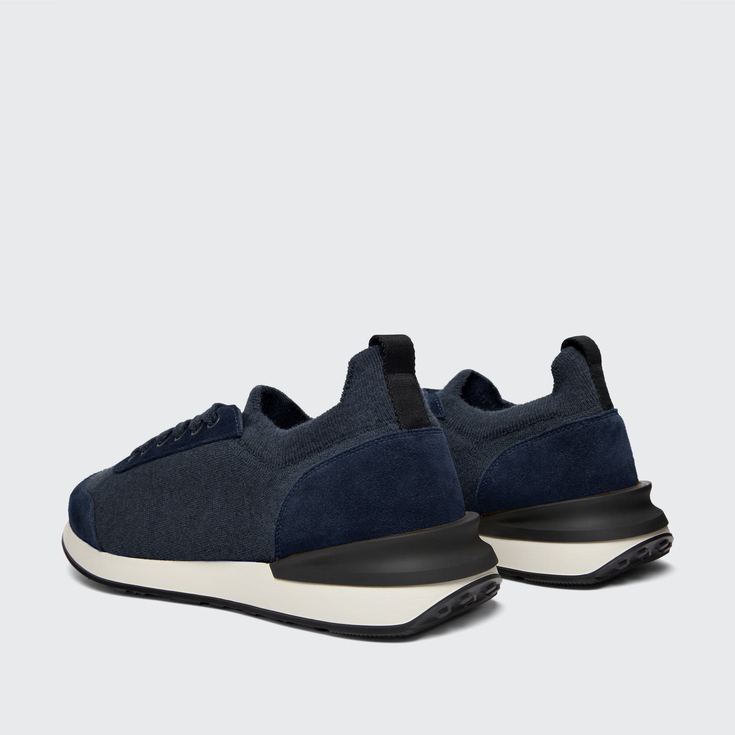 Mallory Knit Wool/Suede Navy