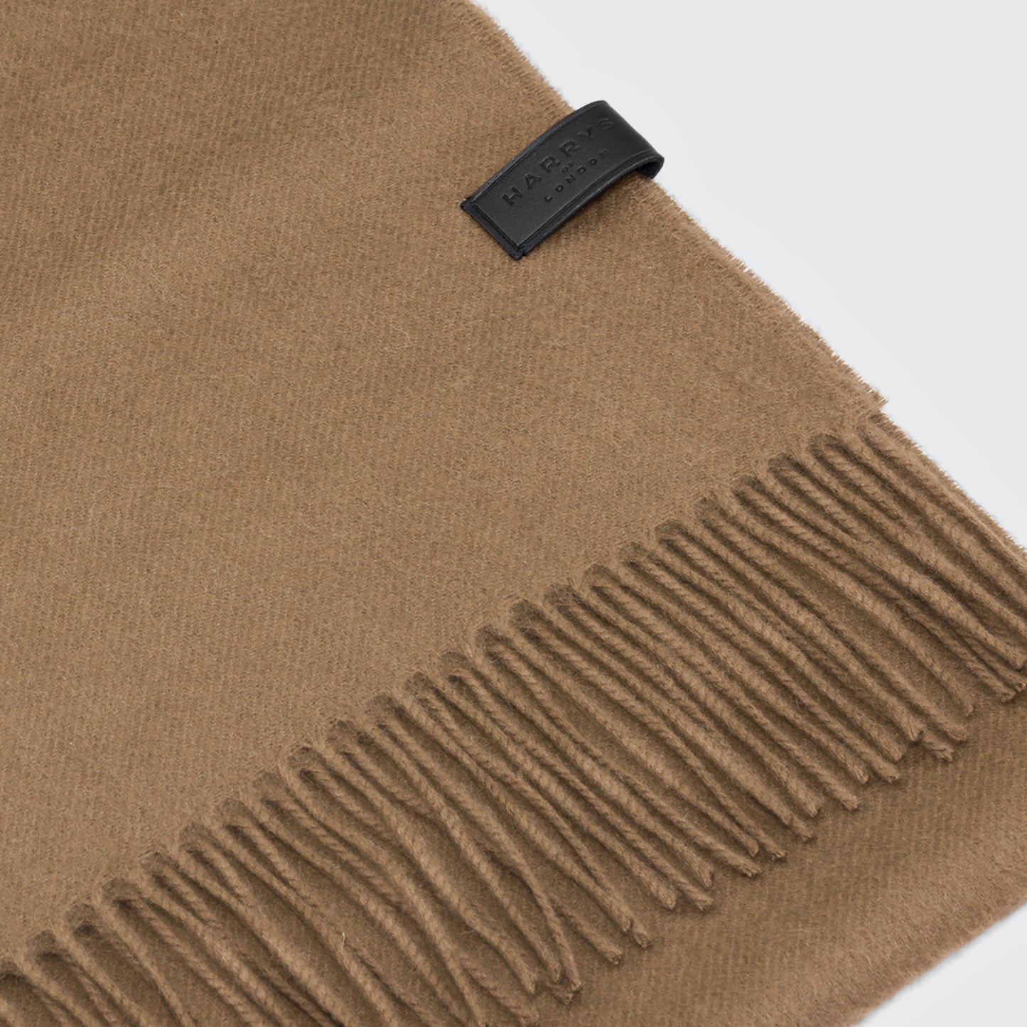 Woven Scarf 100% Cashmere Tan