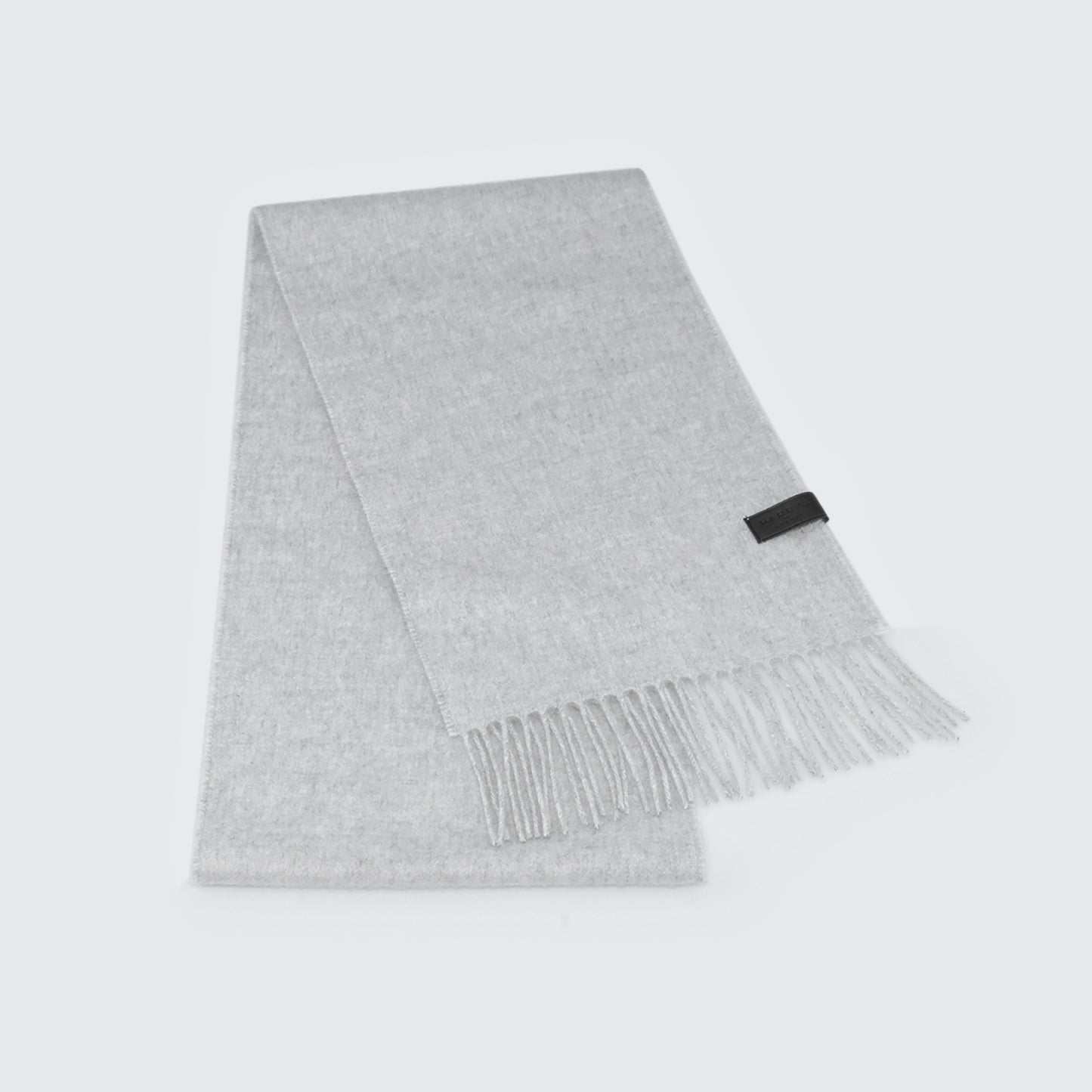 Woven Scarf 100% Cashmere Light Grey